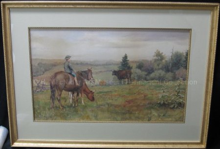 Untitled- boy on a horse in a landscape